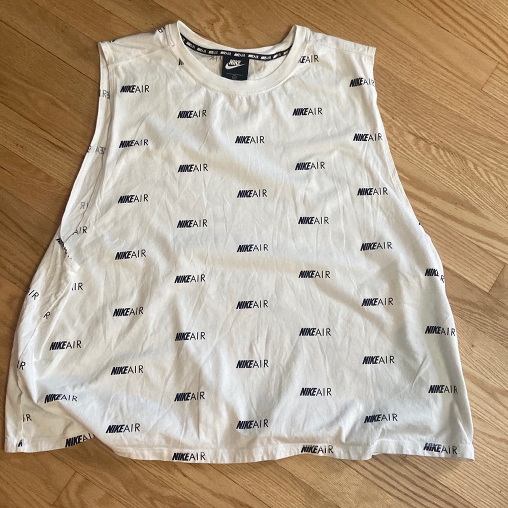 Nike Women’s Tank Top. Logo Print. White/Black. Sz. 3X